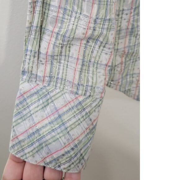 Ariat Shirt Womens Small Collared Plaid Cowgirl Western Understated Rodeo Shirt - Picture 7 of 10